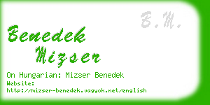 benedek mizser business card